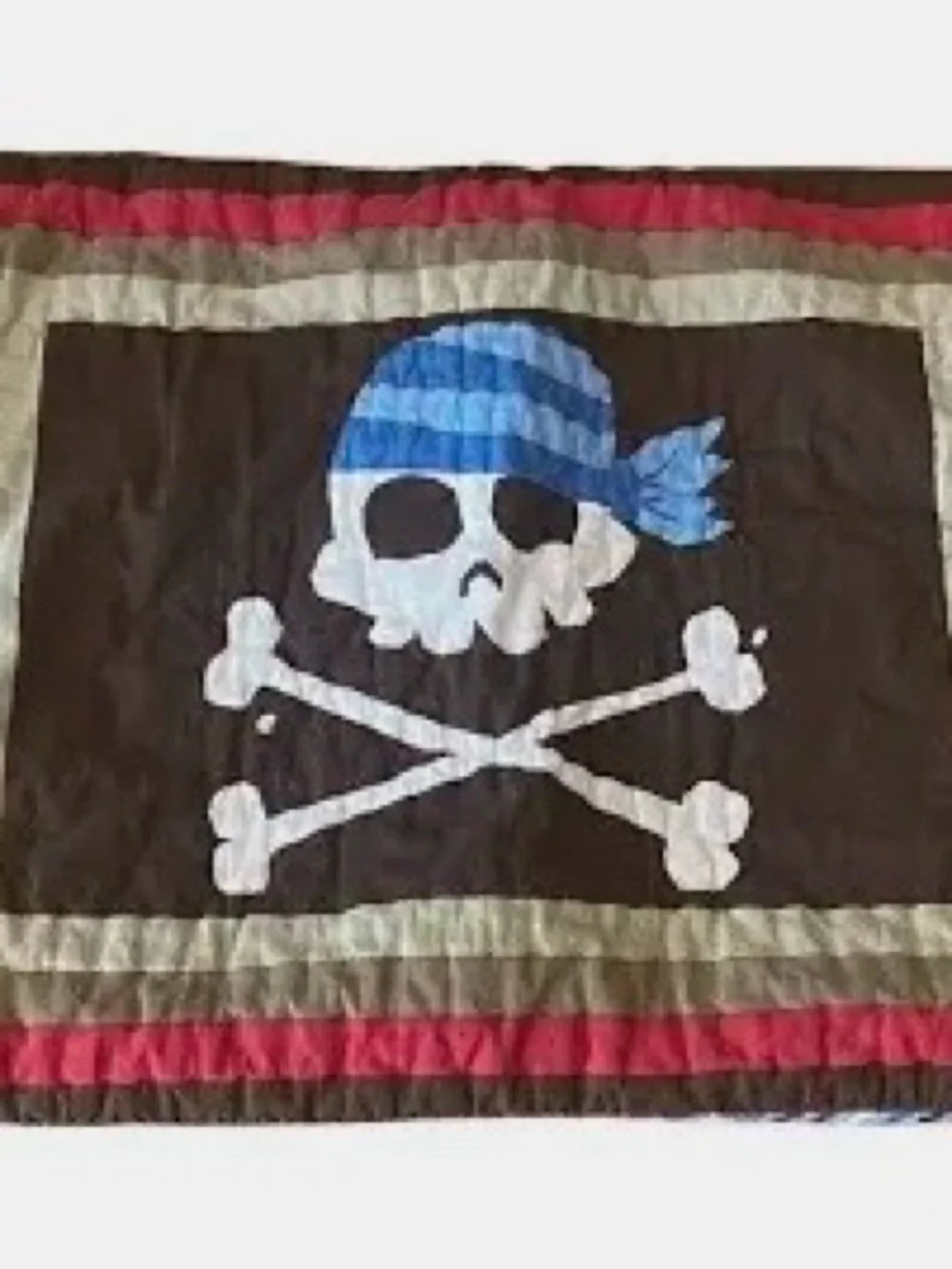 Circo Brown Pillow Sham with Multicolor Pirate Skull Accent
